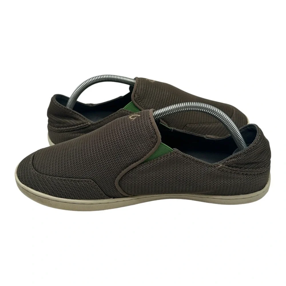 Olukai Nohea Mesh Sneakers Men's Size 10 Green Mustang Lime Peel Slip On‎ Shoes